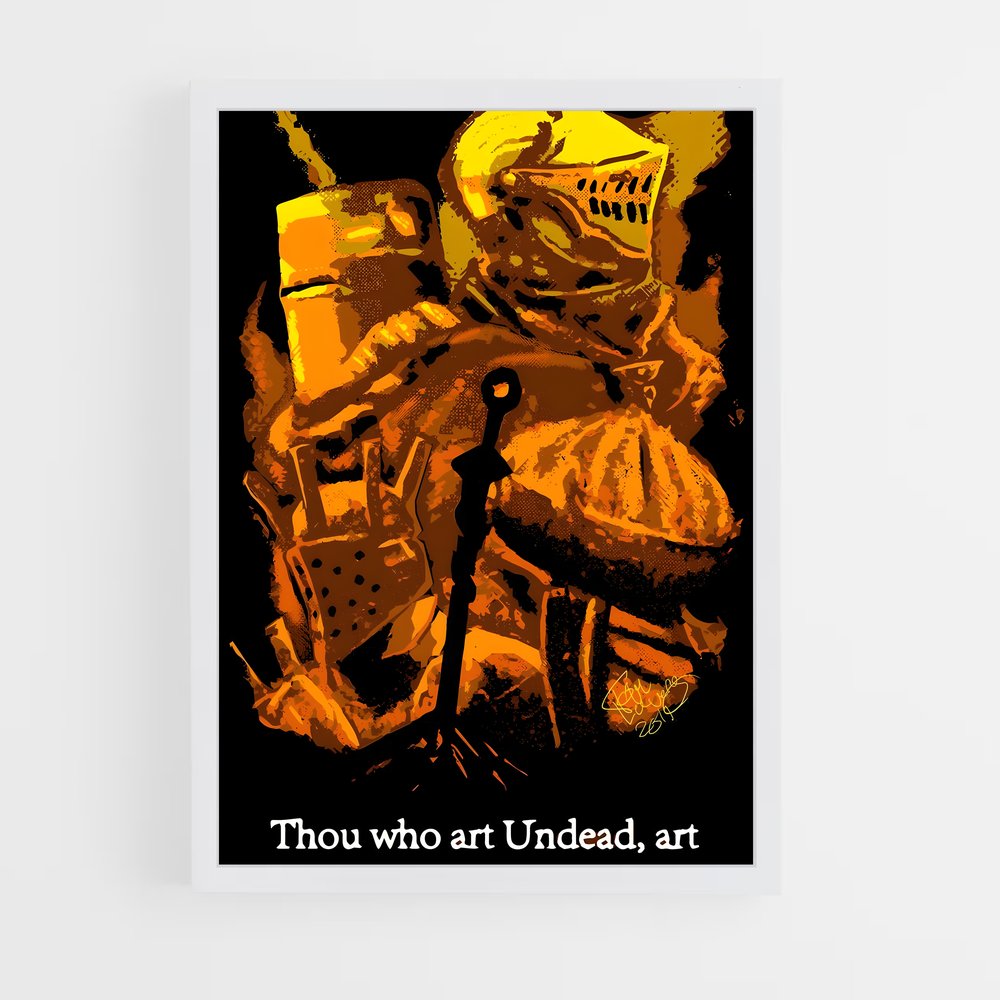 Poster Le Chevalier Masqué – affiche Dark souls (vue 3)